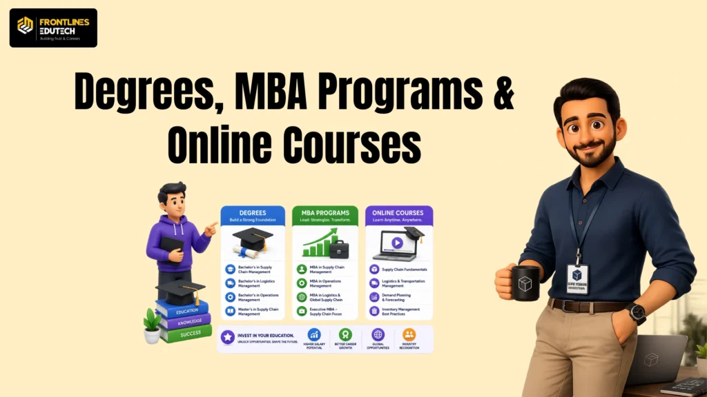 Supply Chain Education : Degrees, MBA Programs & Online Courses | flm | frontlines edutech