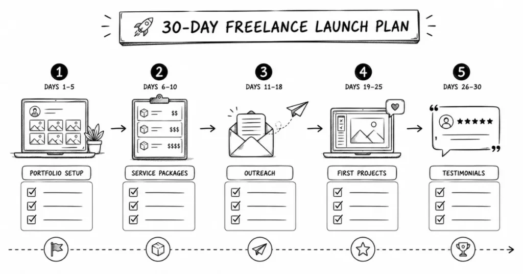 freelance designer launch plan
