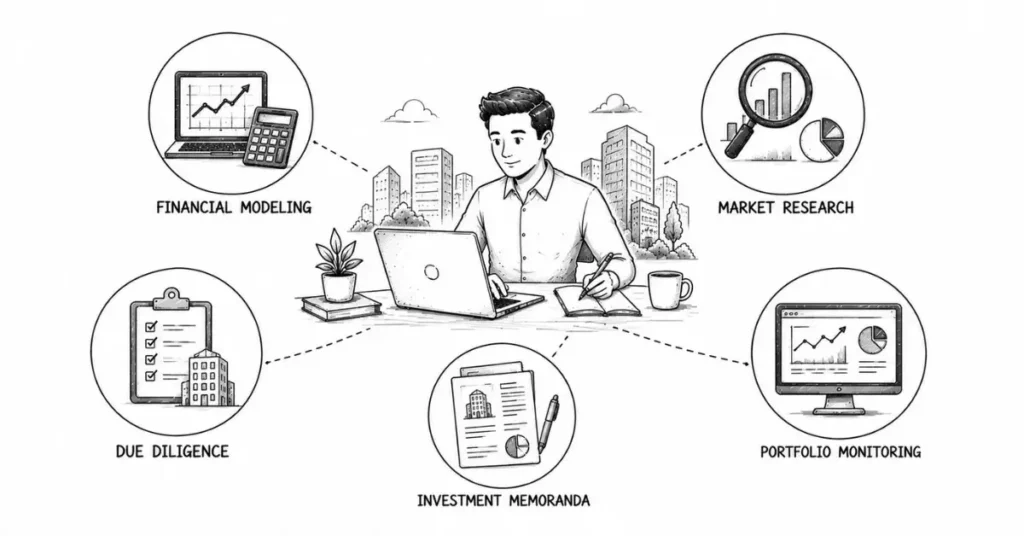 real estate investment analyst responsibilities | flm | frontlines edutech