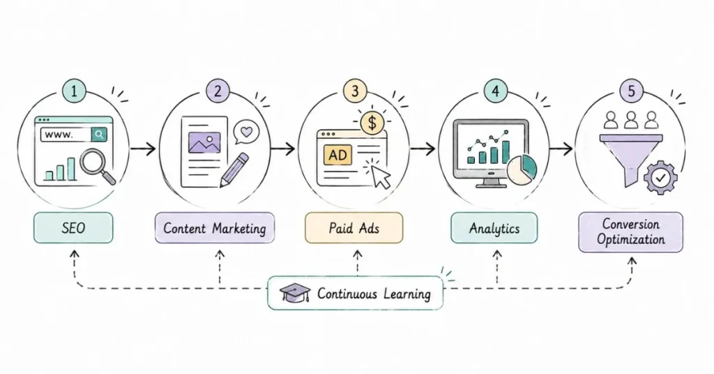 Digital marketing certification skill progression | FLM | FrontlinesEduTech