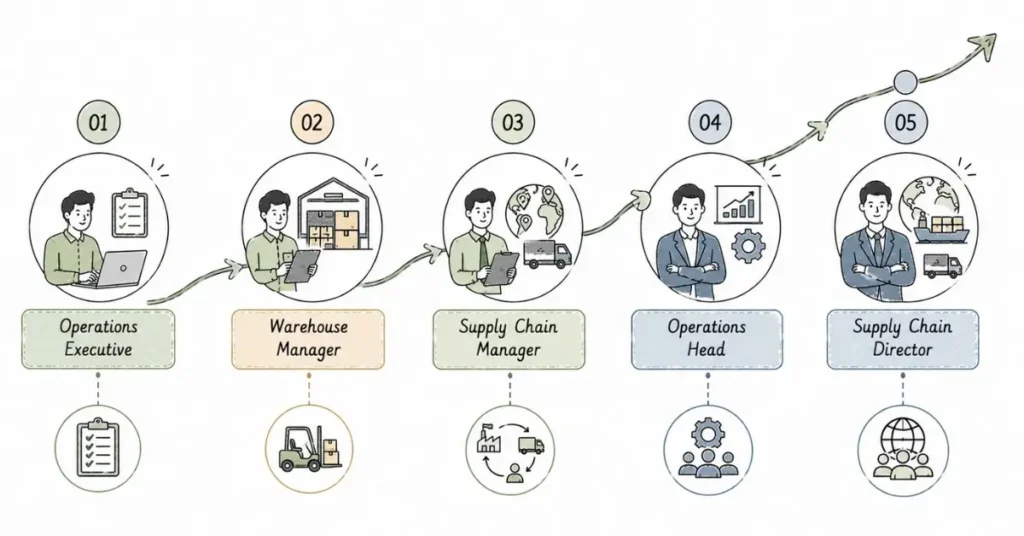 Operations and supply chain salary growth path | FLM | FrontlinesEduTech