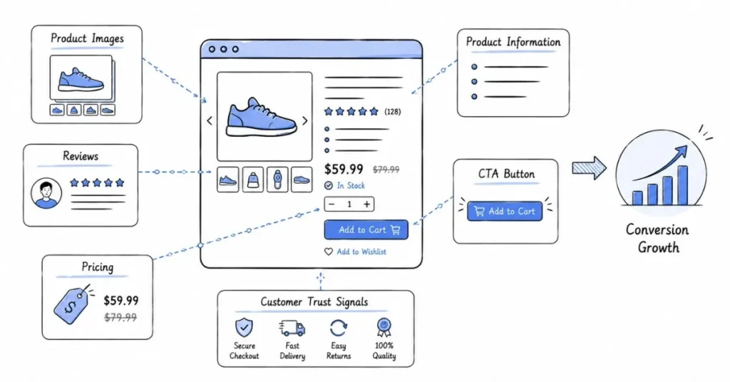 Product page optimization for higher conversions and sales | FLM | FrontlinesEduTech