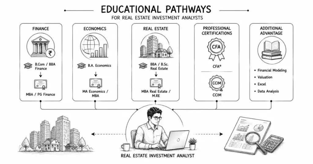 real estate investment analyst qualifications | flm | frontlines edutech