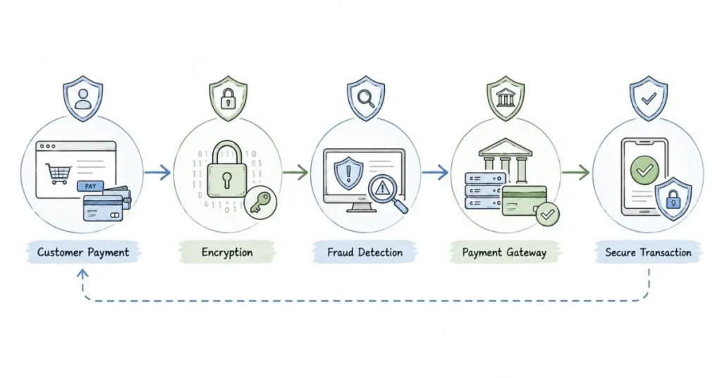 Secure online payment processing and fraud prevention workflow | FLM | FrontlinesEduTech