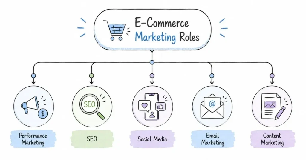 Comparison of major digital marketing career paths in e-commerce | FLM | FrontlinesEduTech