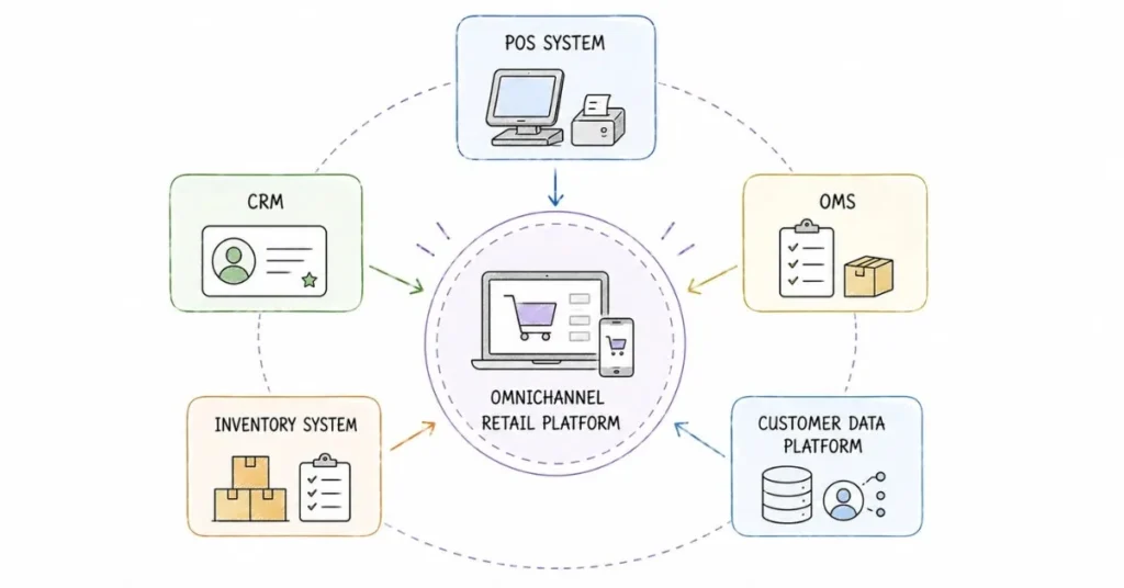 Omnichannel technology stack connecting retail systems and customer data | FLM | FrontlinesEduTech