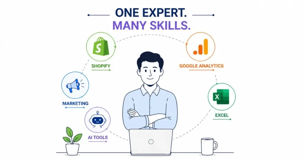Essential e-commerce skills: Shopify Google Analytics Excel AI automation | FLM | FrontlinesEduTech