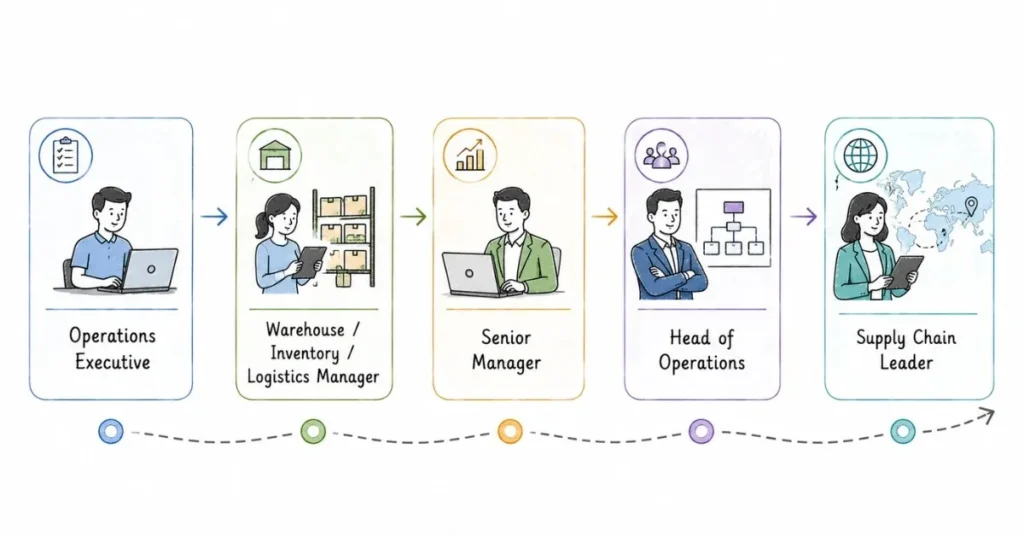 Career progression path in e-commerce operations and supply chain management | FLM | FrontlinesEduTech