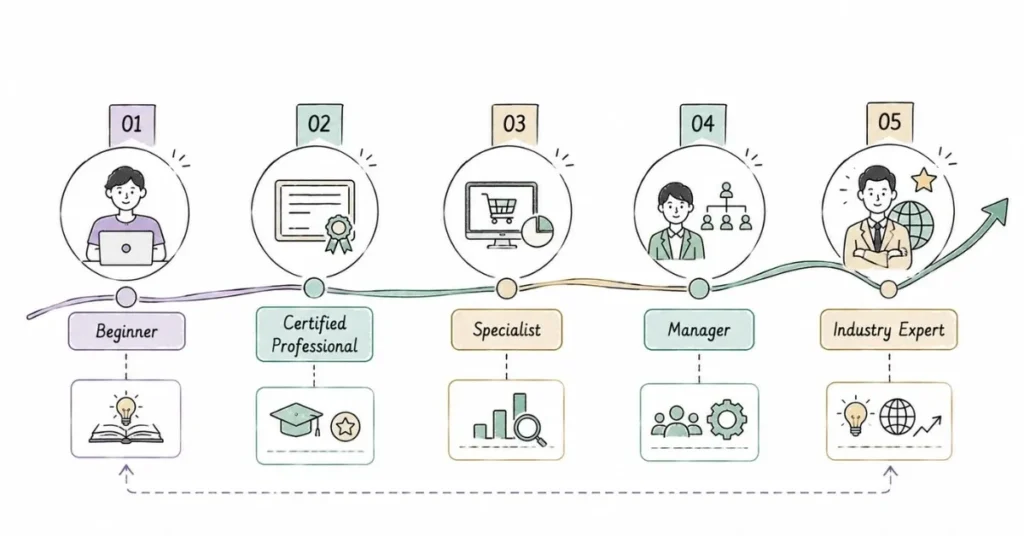E-commerce certification and career advancement journey | FLM | FrontlinesEduTech