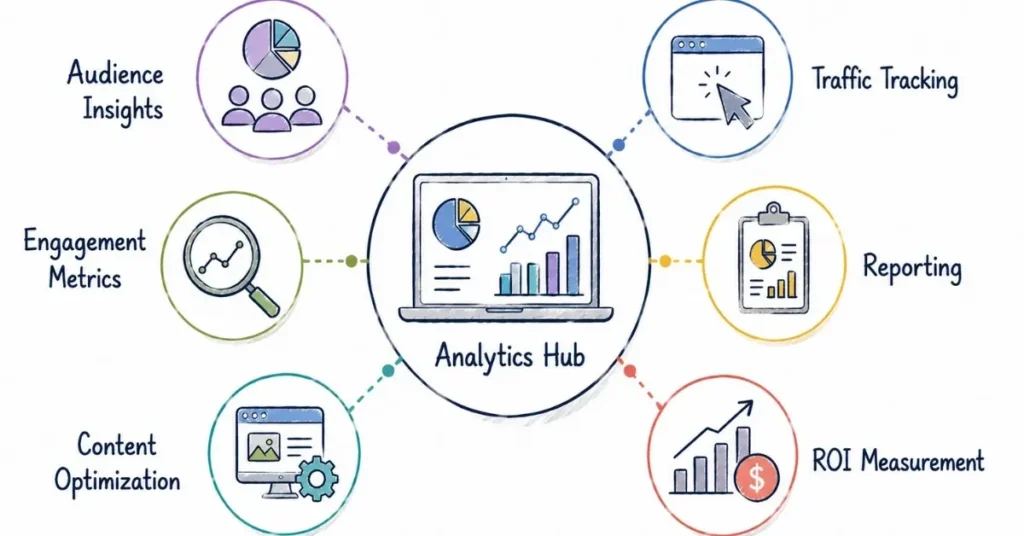 Complete social media analytics framework for tracking and optimizing performance.