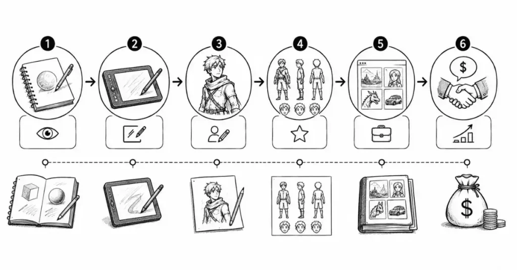 digital illustration career roadmap