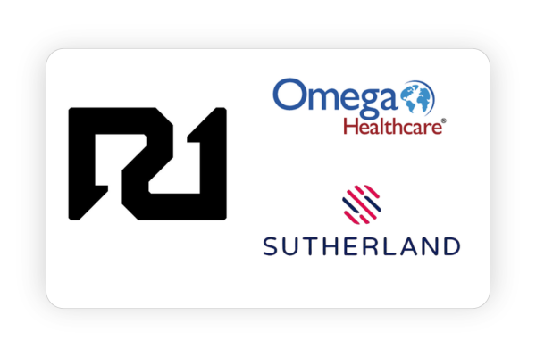 R1 RCM, Omega Health Care and Sutherland Flm Walk-in Drives