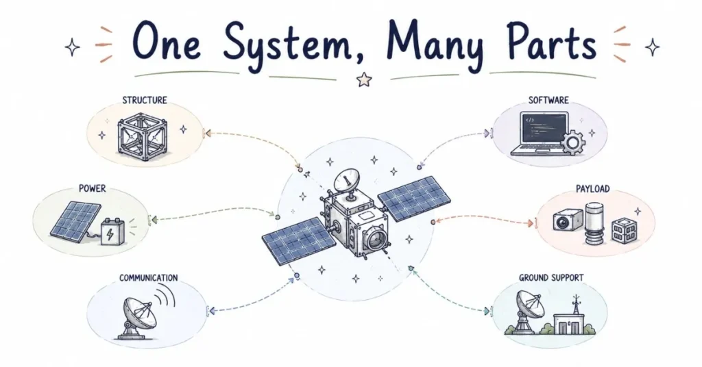 Satellite system overview. | FLM | FrontlinesEduTech