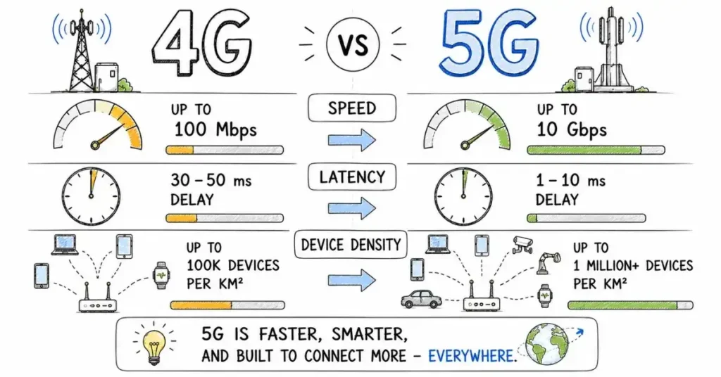4G vs 5G comparison | flm | frontlines edutech