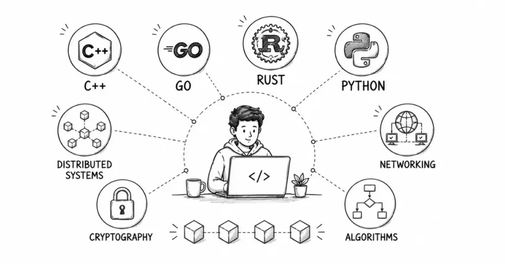 blockchain core developer skills | flm | frontlines edutech