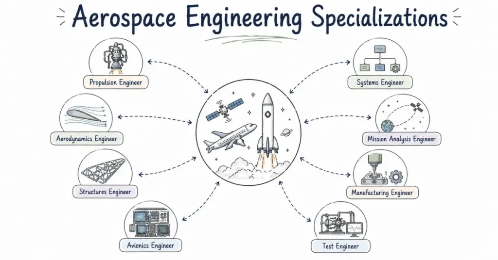 Aerospace Engineer Career specializations. | FLM | FrontlinesEduTech