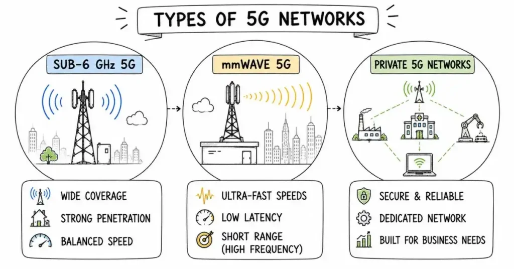 types of 5G networks | flm | frontlines edutech