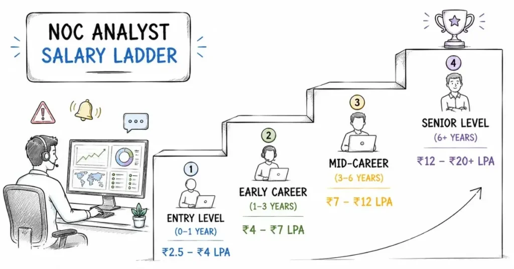 NOC analyst salary India | flm | frontlines edutech
