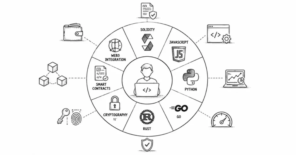 blockchain skills wheel | flm | frontlines edutech