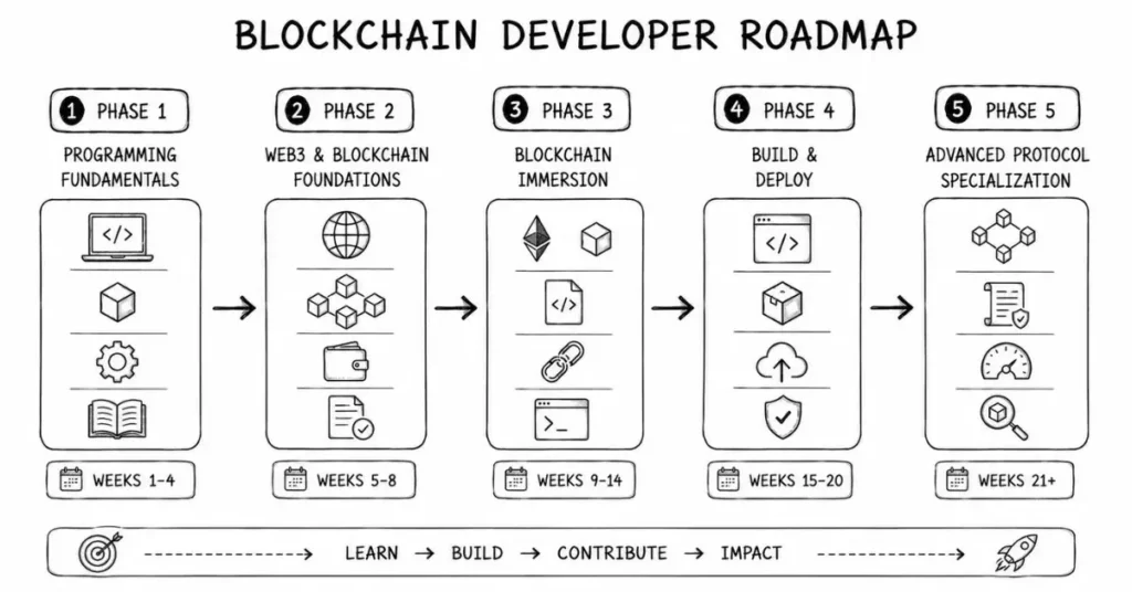 blockchain learning roadmap | flm | frontlines edutech