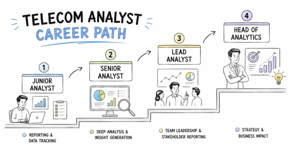 telecom analyst career path