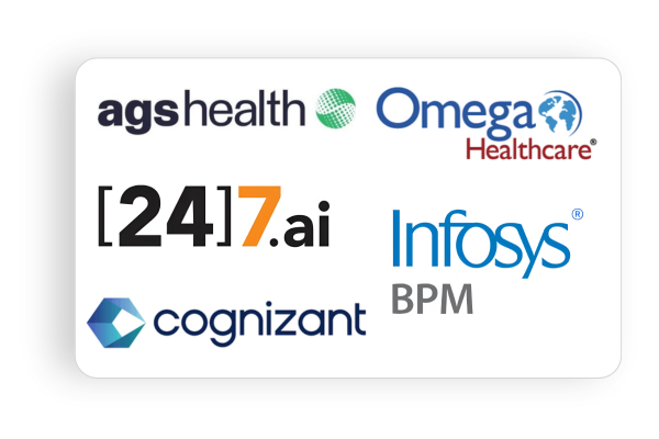 AGS Health, 24 7 ai, Cognizant, Omega Health Care and Infosys BPM flm walk-in Drives