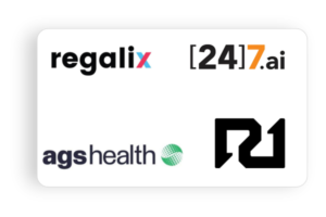 Regalix, 24 7 ai, AGS Health and R1 RCM Flm Walk-in Drives