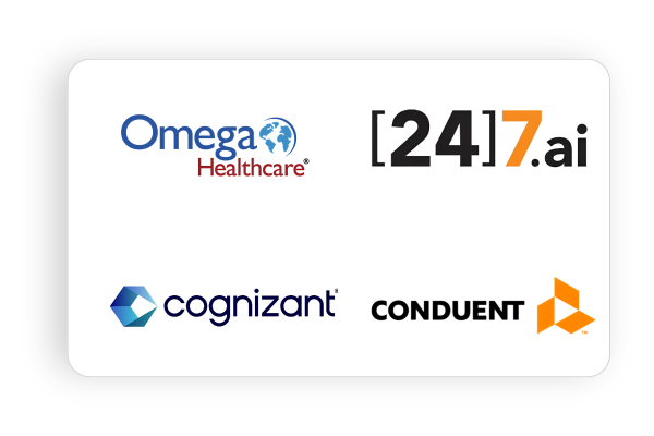 Omega Health Care, 24 7 ai, Cognizant and Conduent Flm Walk-in Drives