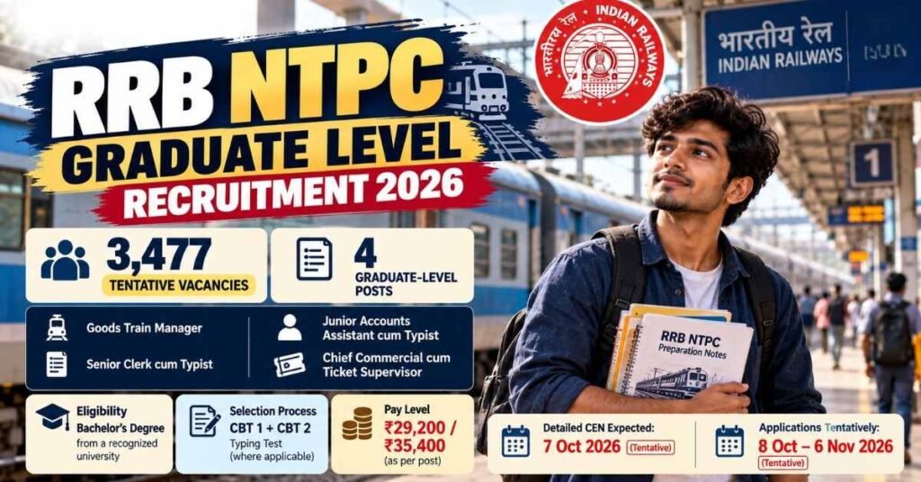 RRB NTPC Graduate Level Recruitment