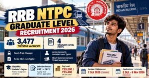 RRB NTPC Graduate Level Recruitment